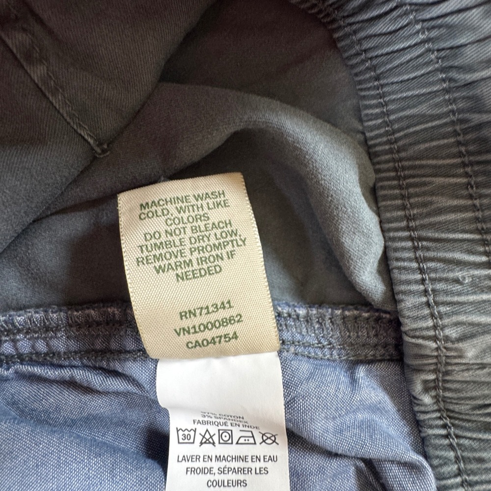 LL Bean Favorite Fit Elastic Waist Pants Gray Womens 18W - Picture 9 of 11